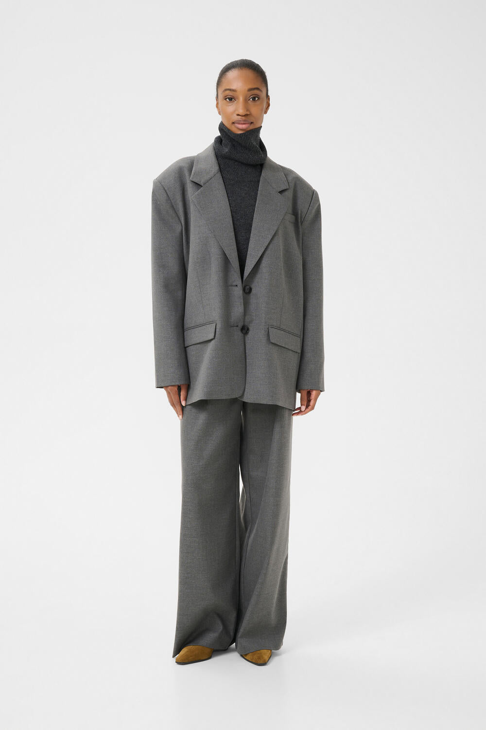 GZpaula blazer - Dark grey melange