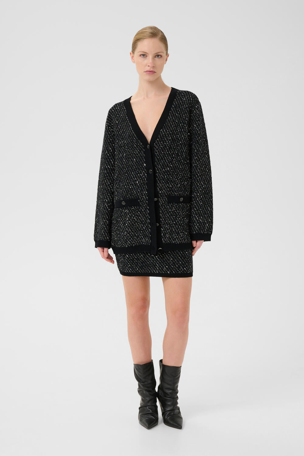 GZcosma cardigan - Black With Lurex