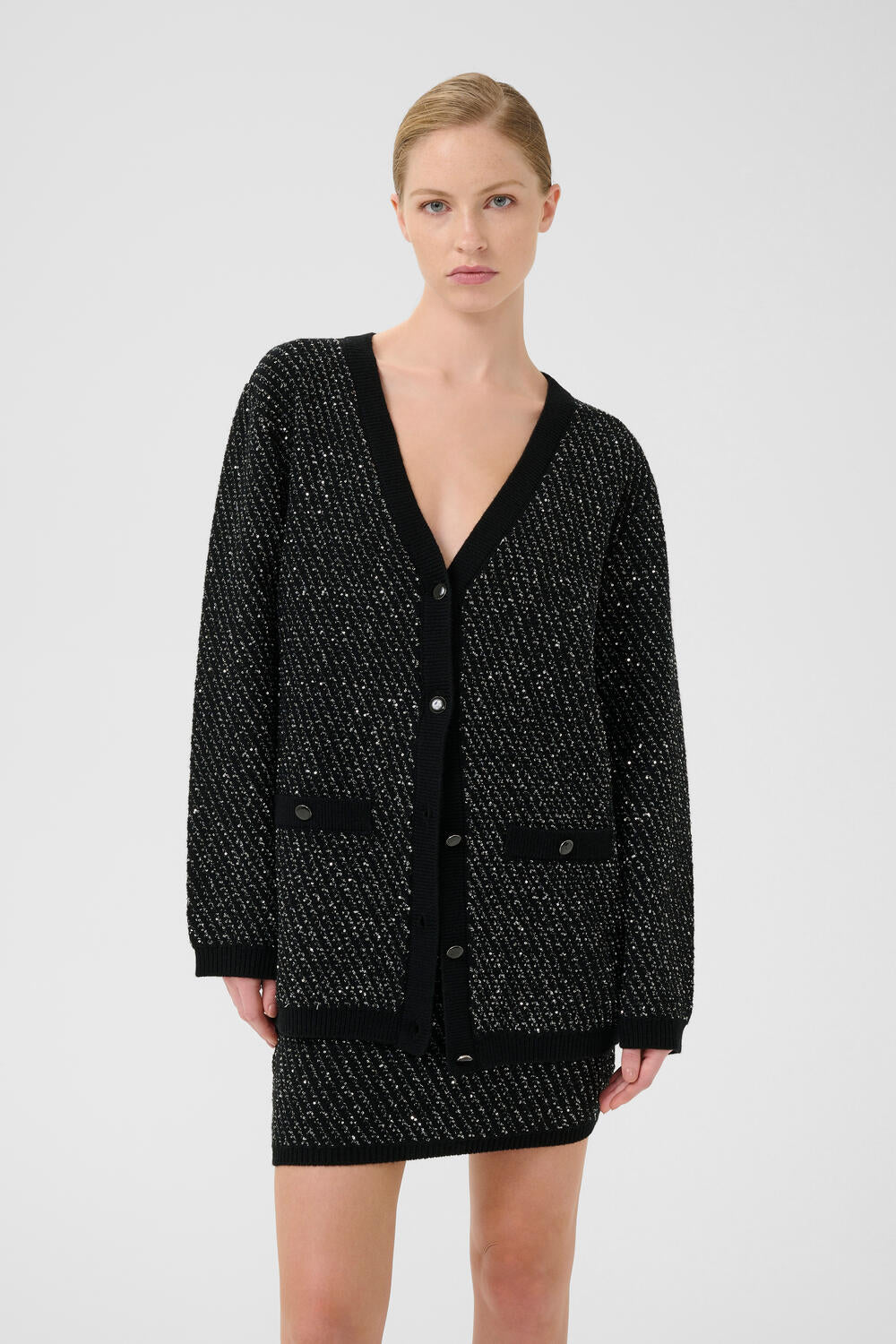 GZcosma cardigan - Black With Lurex