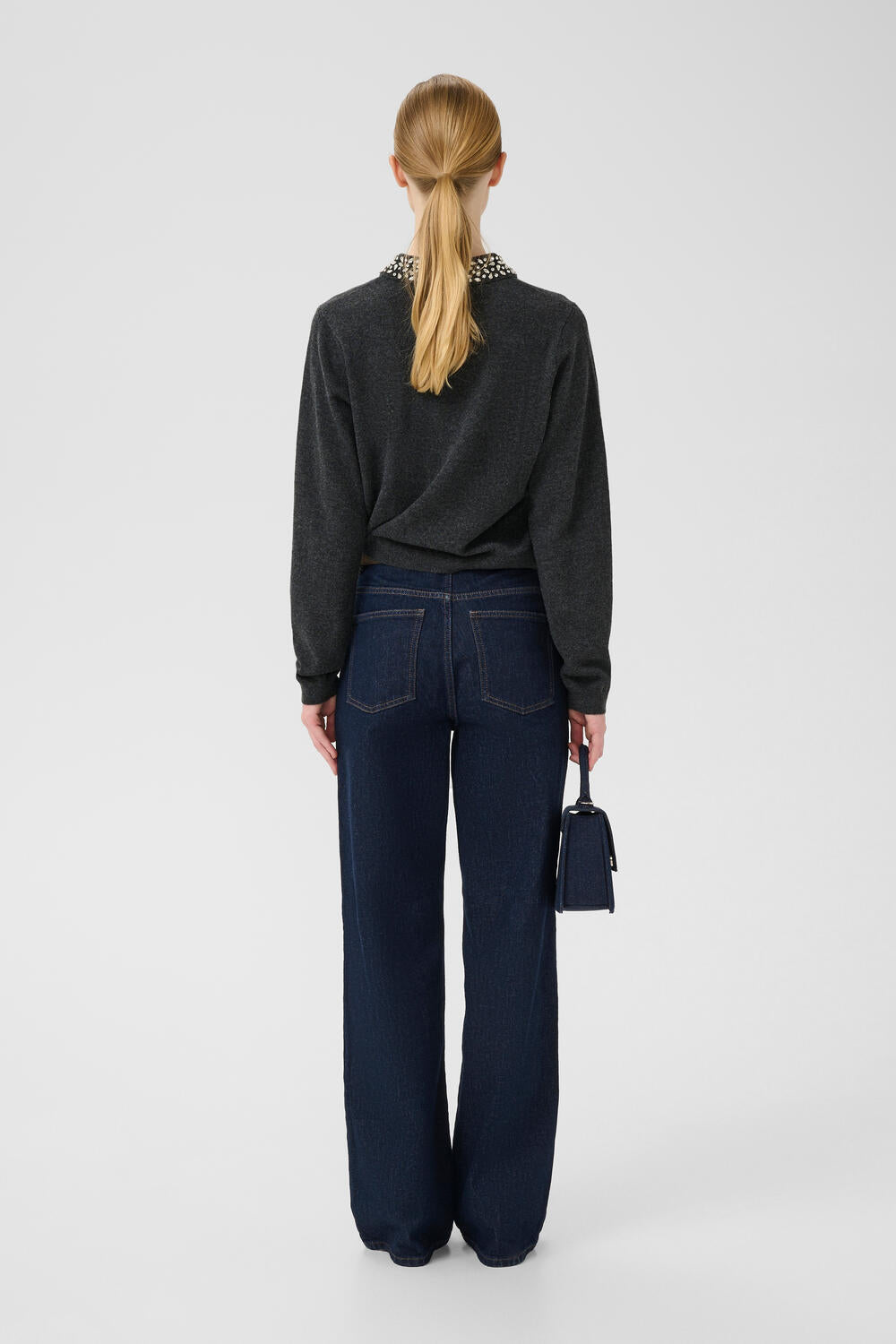 GZmanzi Deco Polo striktrøje - Deep Graphite Melange