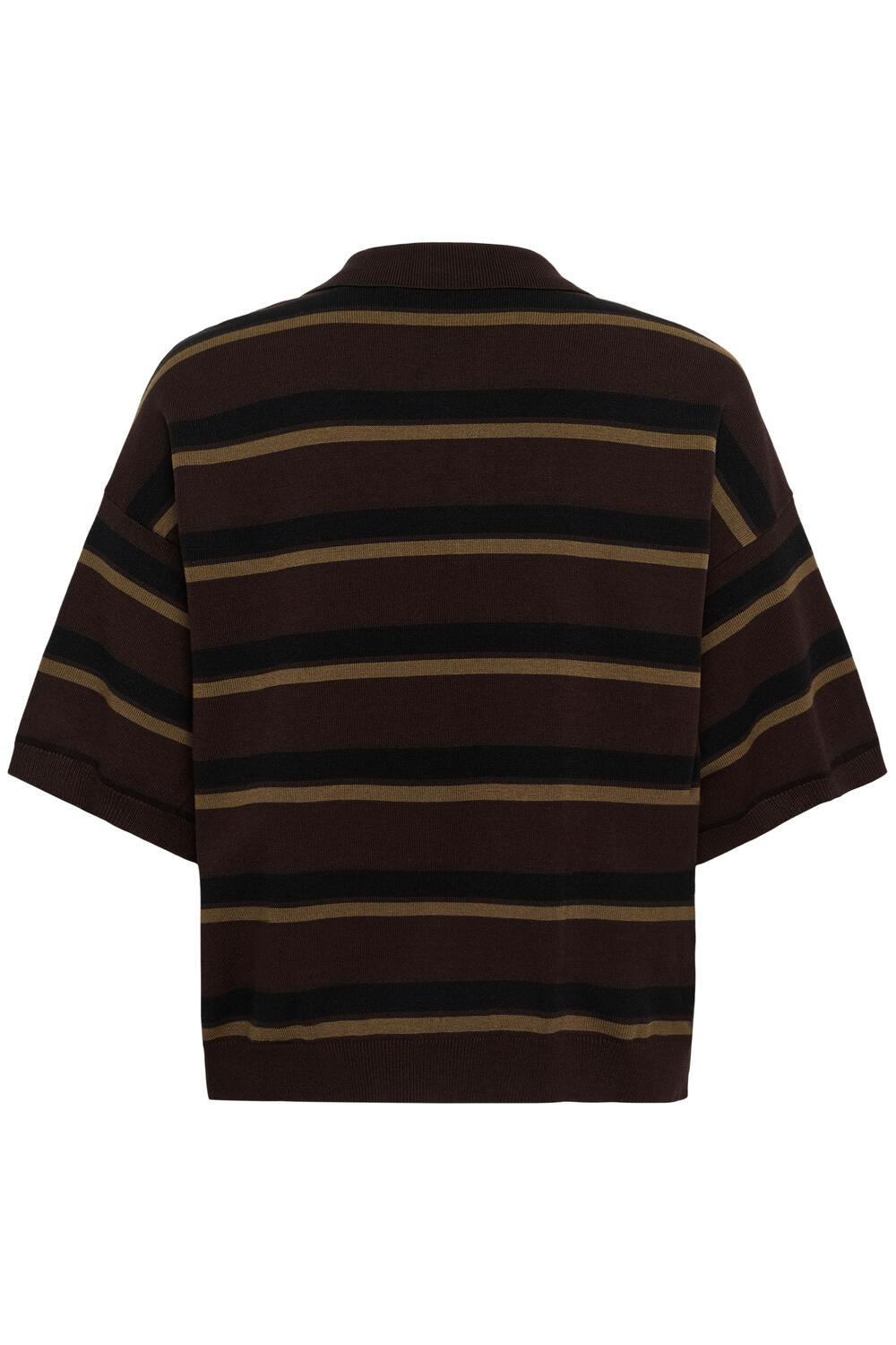 GZtaia strikket polotrøje - Molé/Black/Military Olive