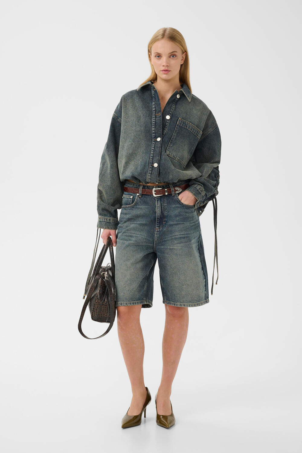 GZsusara denimjakke - Blue/green wash