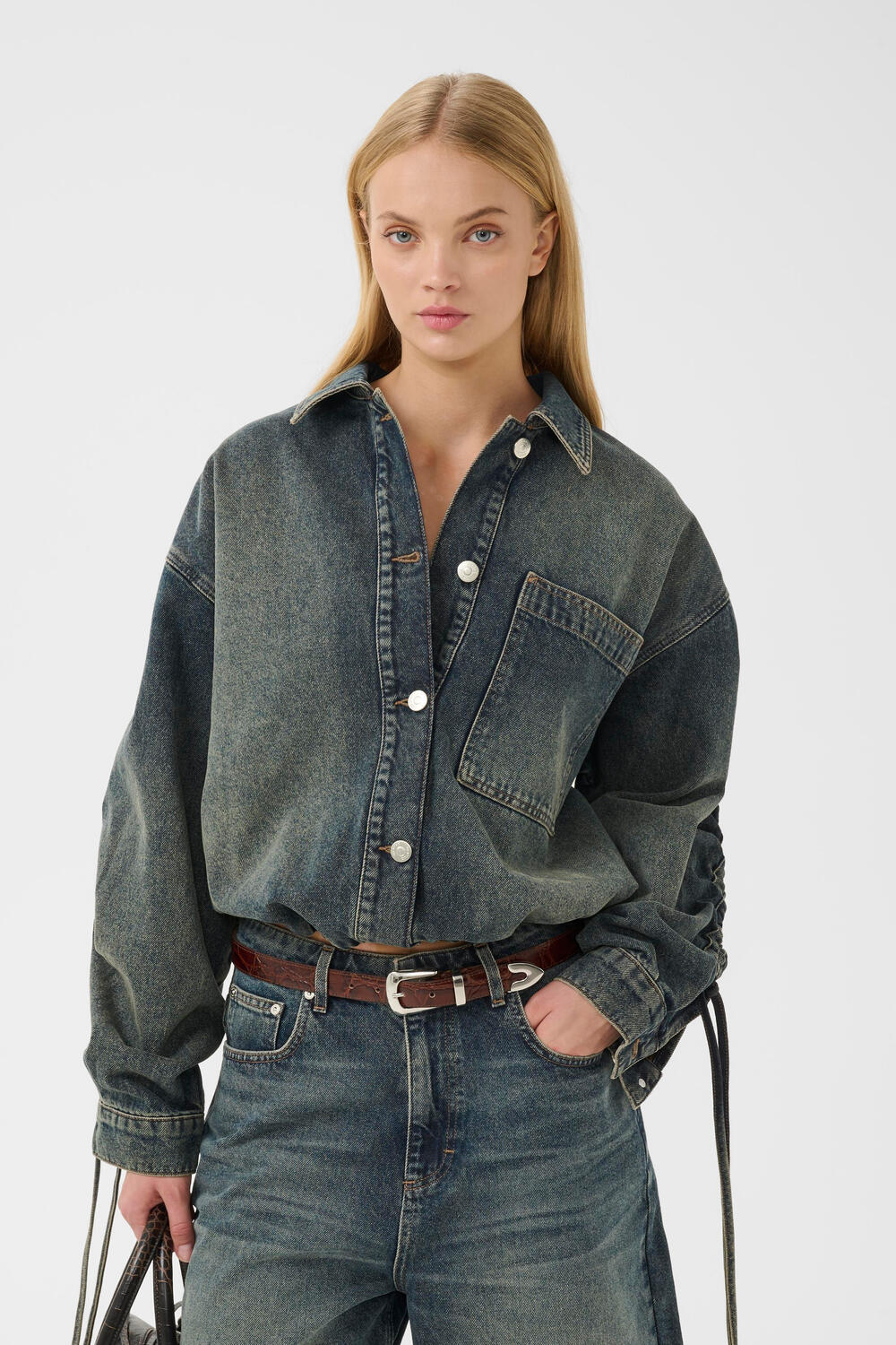 GZsusara denimjakke - Blue/green wash