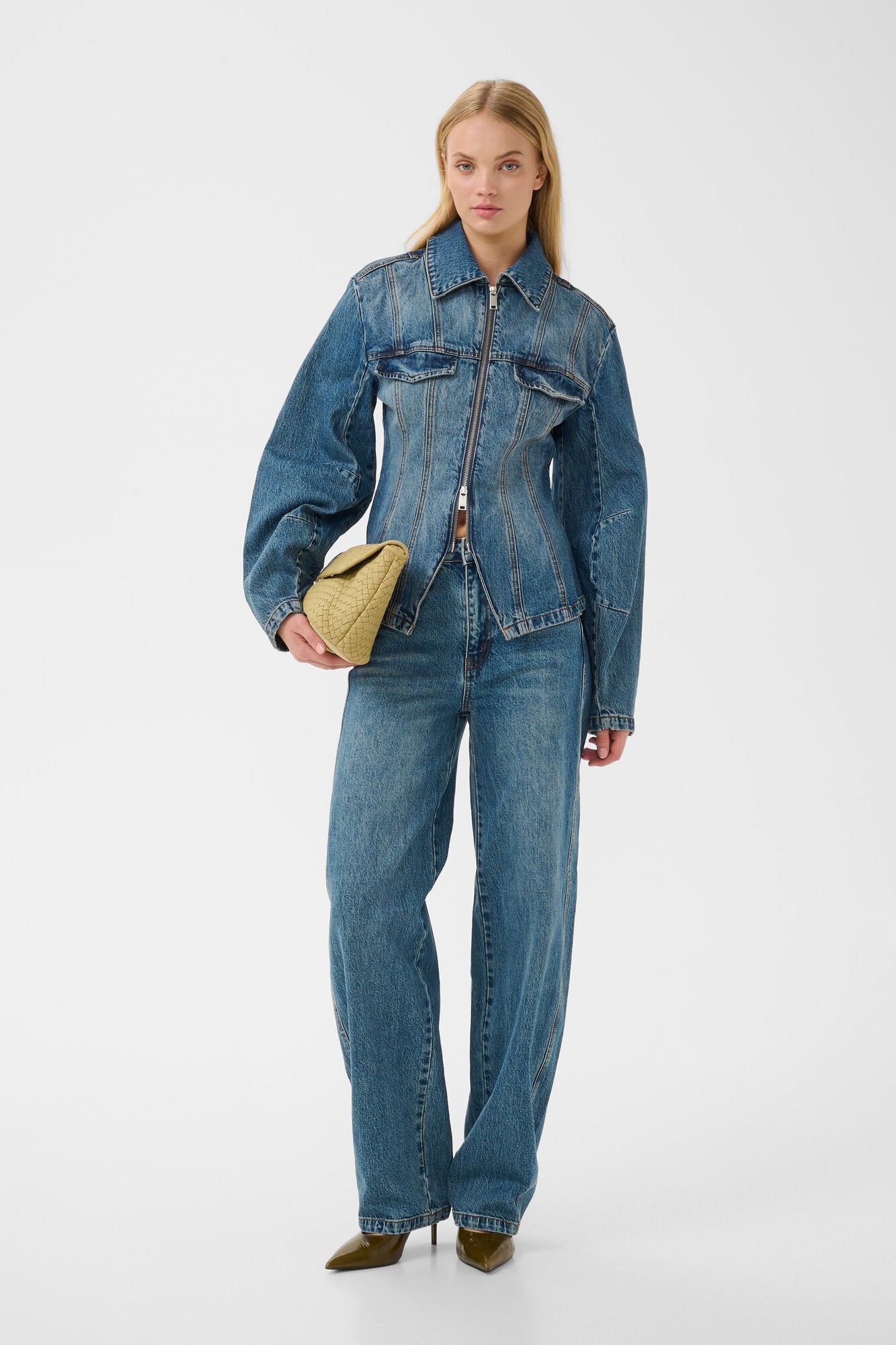 GZmelu barrel jeans - Classic Mid Blue Wash