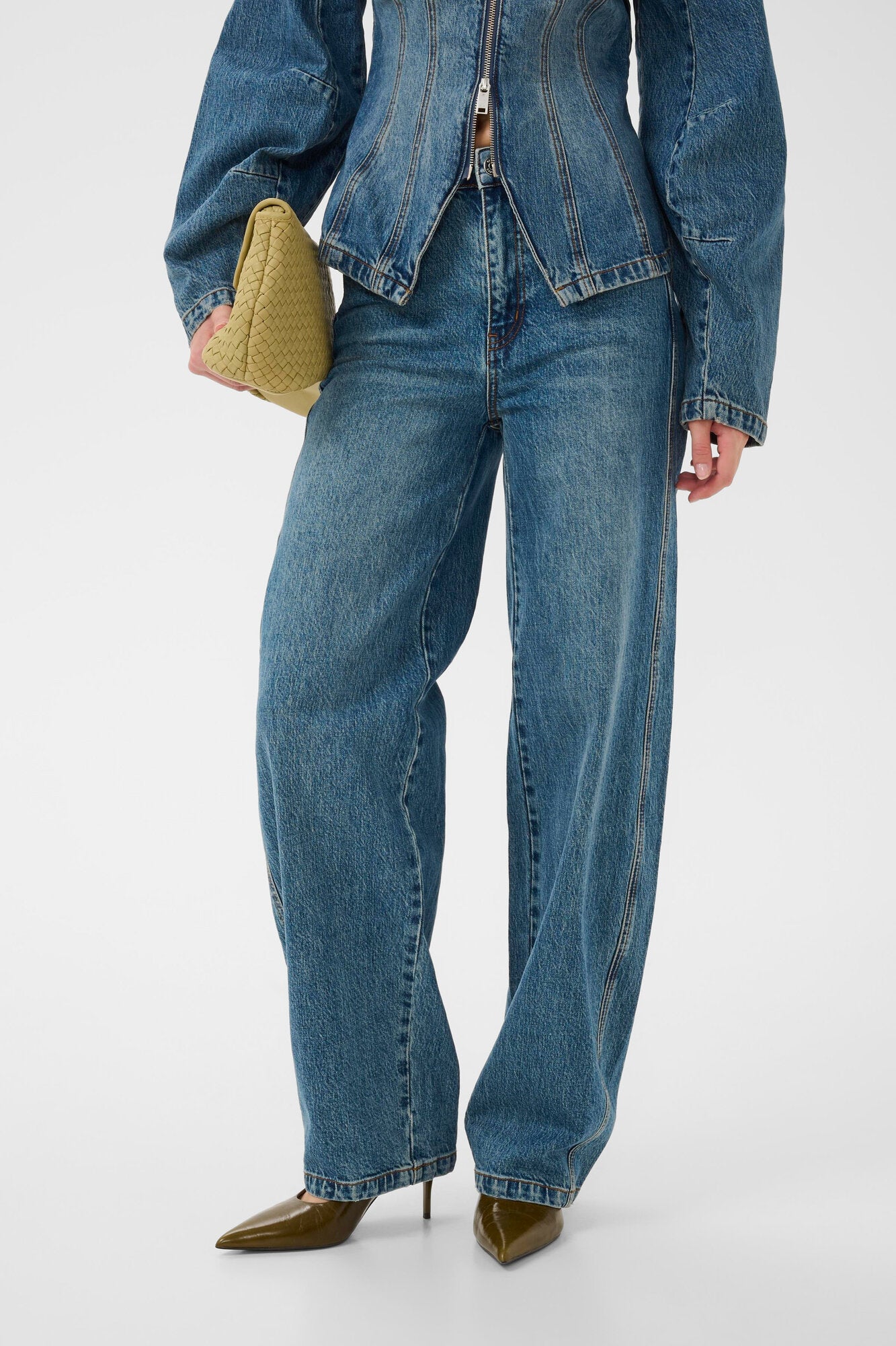 GZmelu barrel jeans - Classic Mid Blue Wash