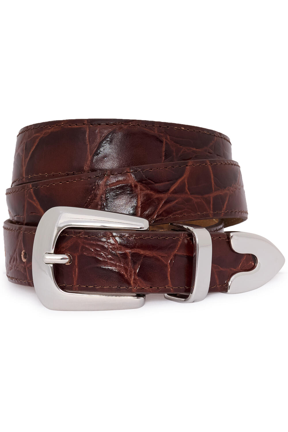 GZsuva patent bælte - Dark brown croco