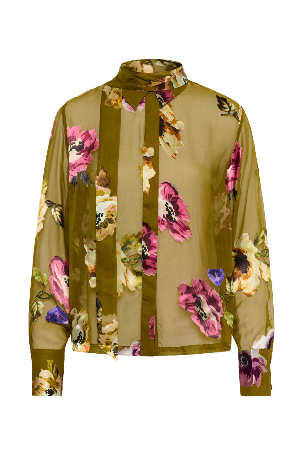GZdarcia P skjorte - Olive Green flower