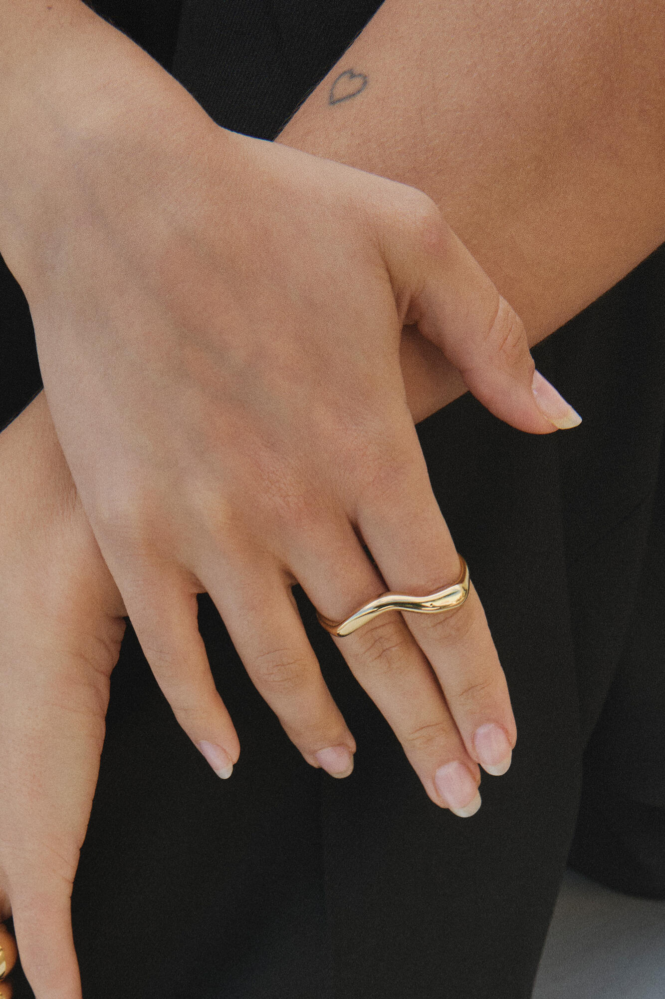 Evon Double ring - forgyldt