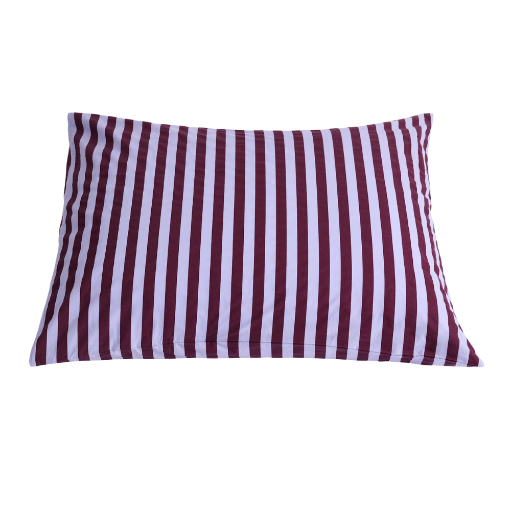 Percale hovedpudebetræk, 60x63 cm – Wine & Lavender blue