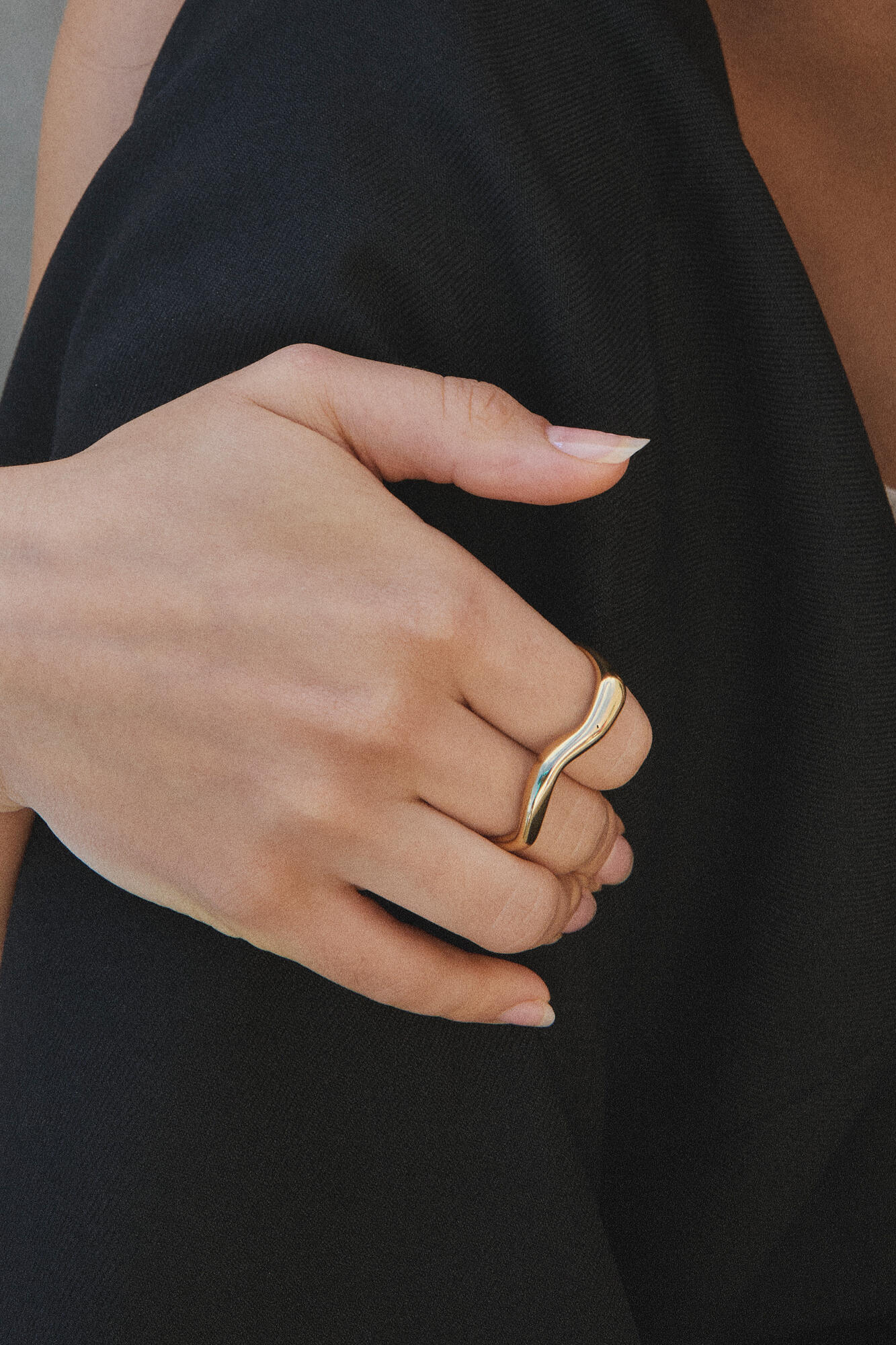 Evon Double ring - forgyldt
