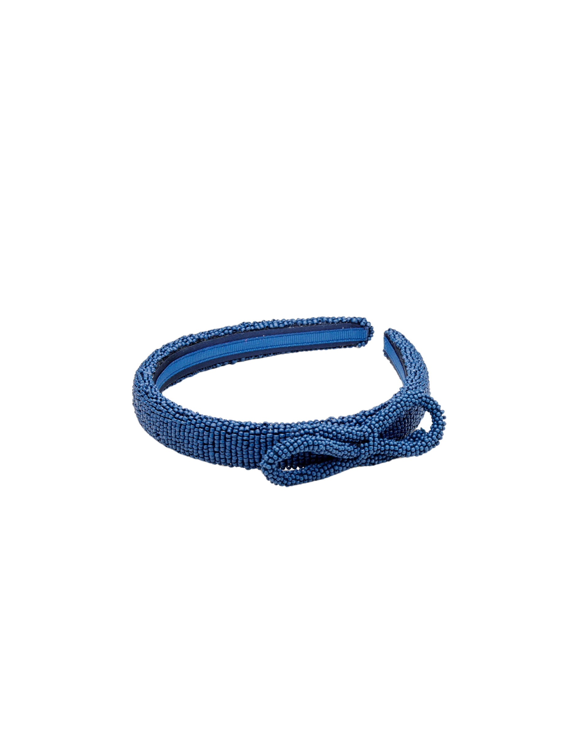 Bow Slim Beaded hårbøjle - Coronet Blue