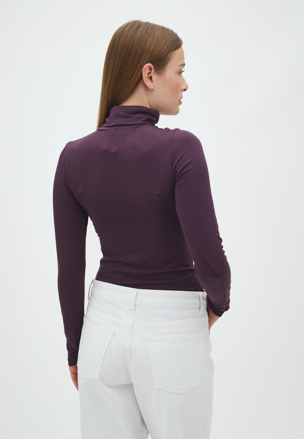 Ina basic bluse - Deep Purple