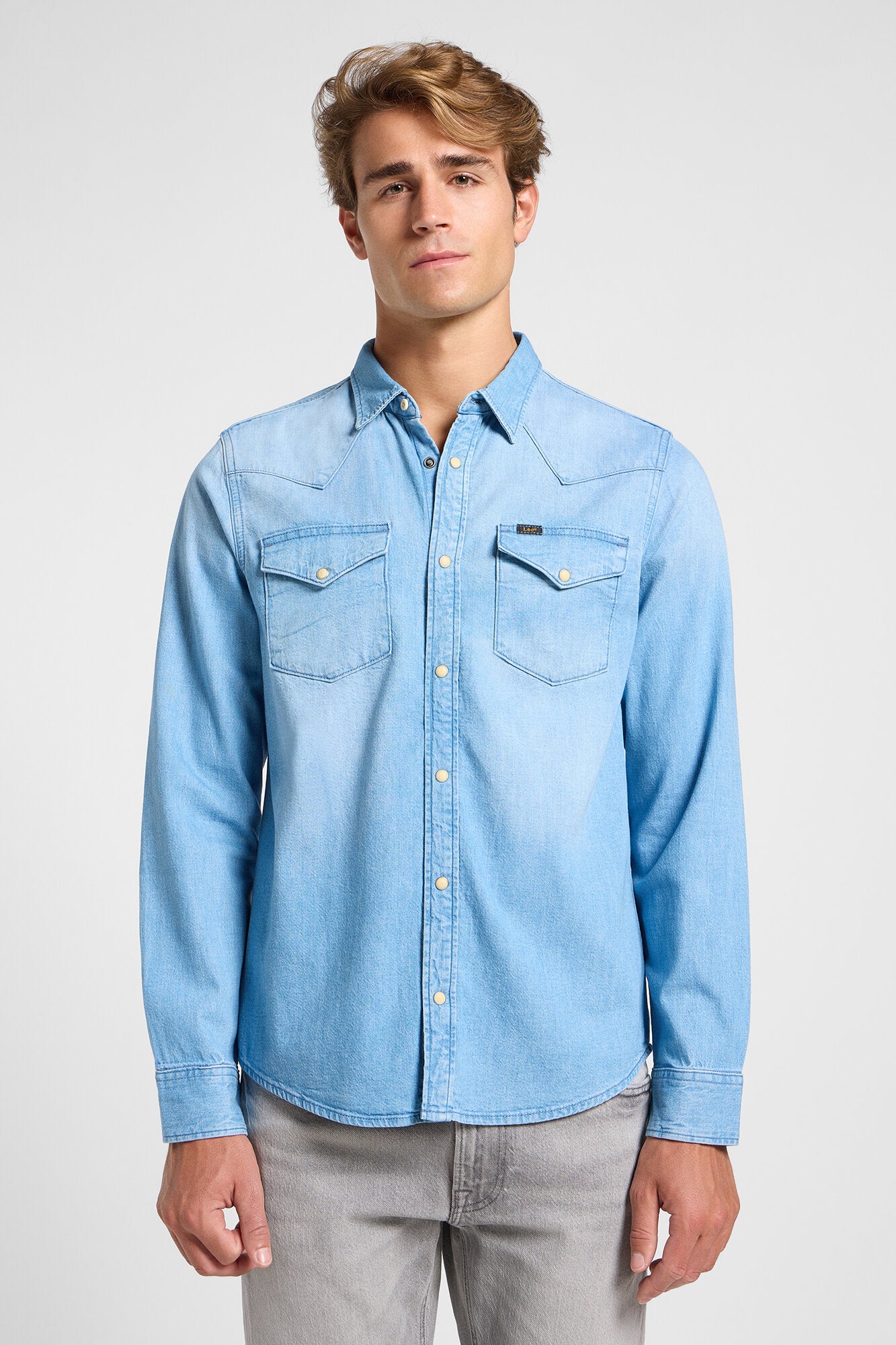 Regular Western denimskjorte - Starlight Wash