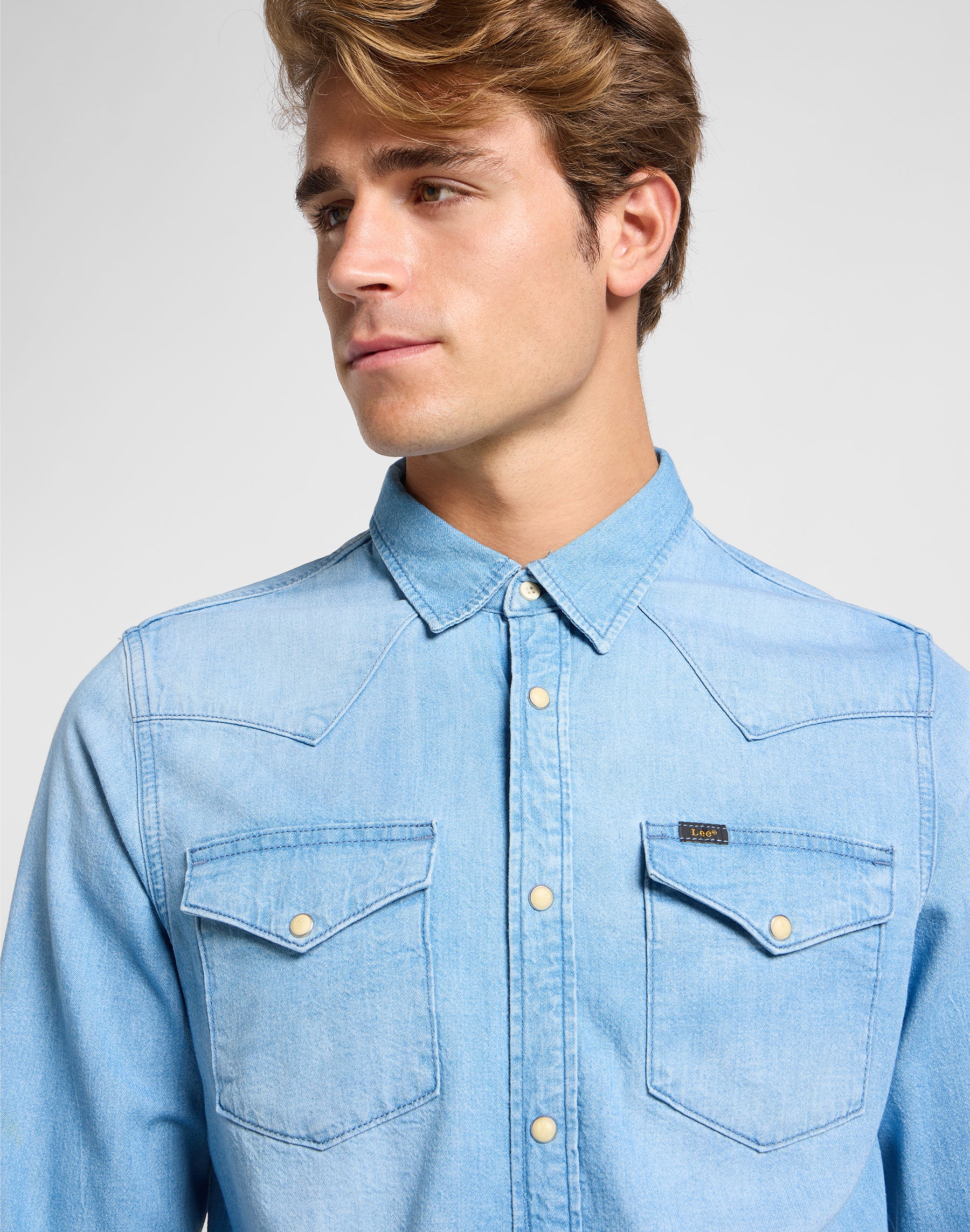 Regular Western denimskjorte - Starlight Wash