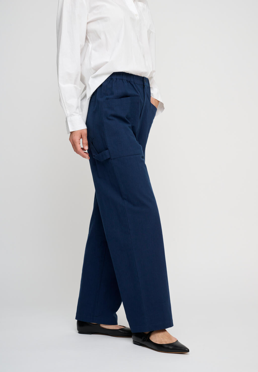 Everly Crepe bukser - Navy Blue