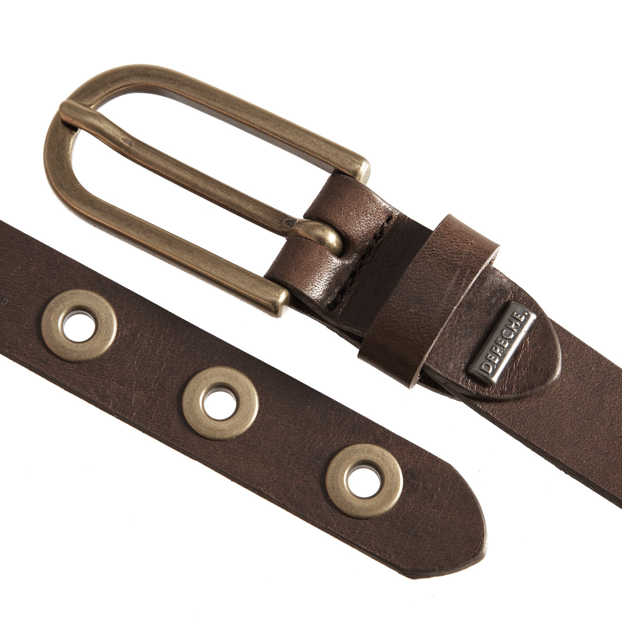 Narrow Studs bælte - brun