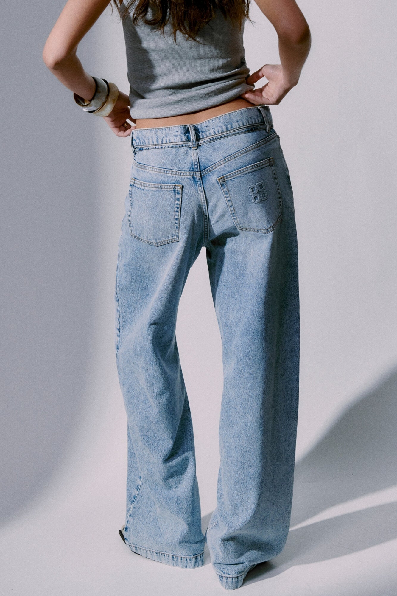Elijah Blue Soft Denim wide leg jeans - Light Blue