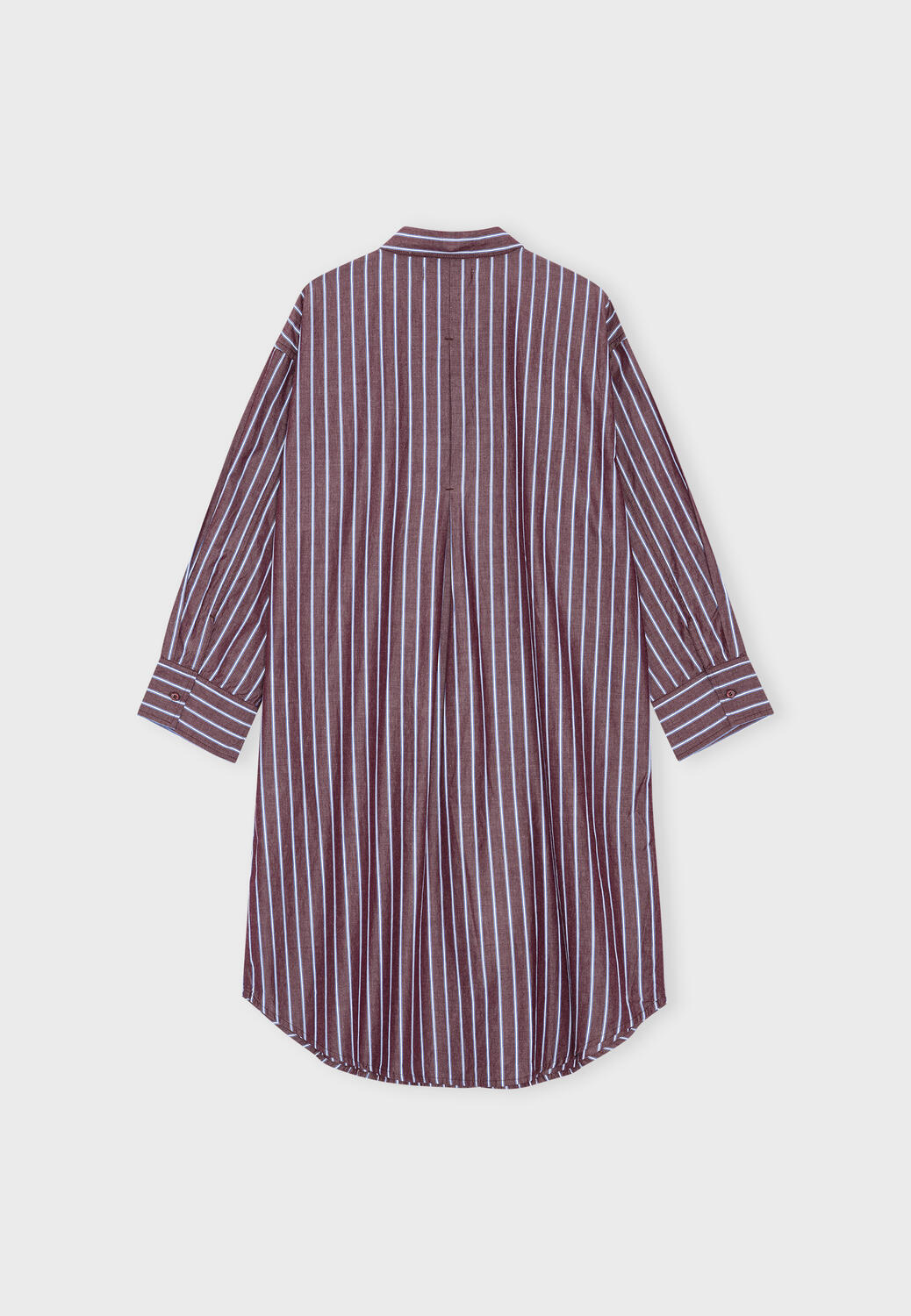 Haven Stripe skjortekjole - burgundy
