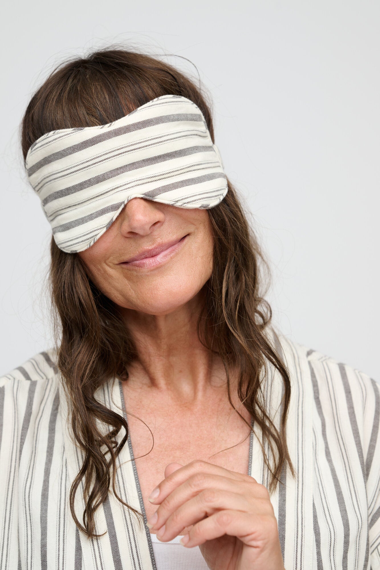 Sovemaske – Ecru/Brown