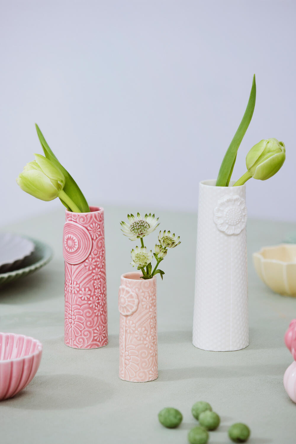 Pipanella Flock vaser, Pink Bouquet - 3 stk