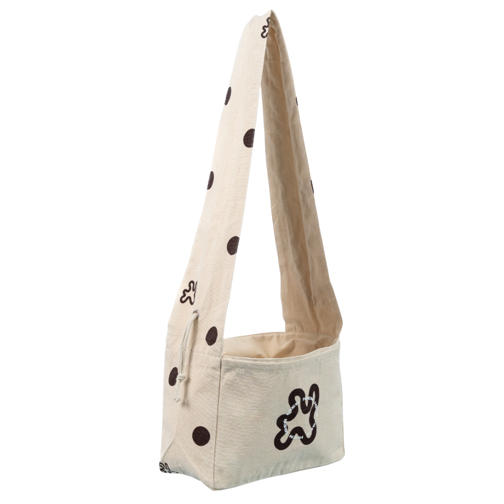 Ruffle Mini shopper - Brown Dots