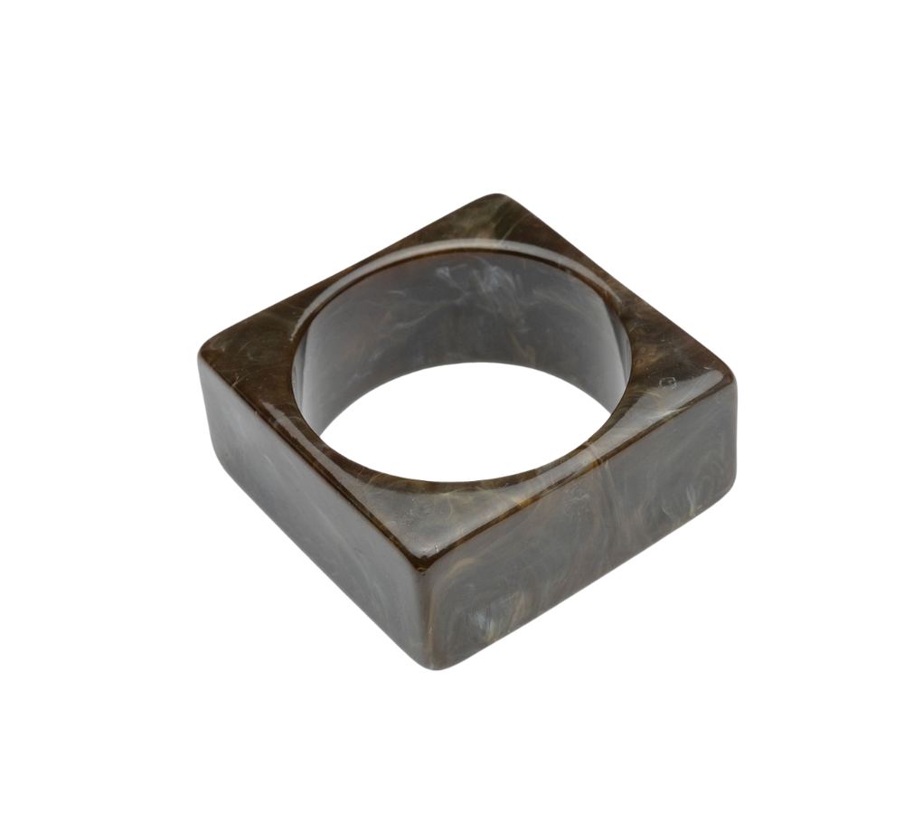 Big XL Square armbånd - mørkegrøn/grå