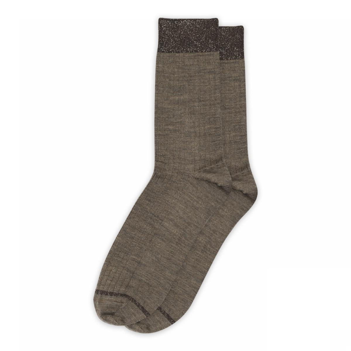 Erina Wool strømper - Brown Melange