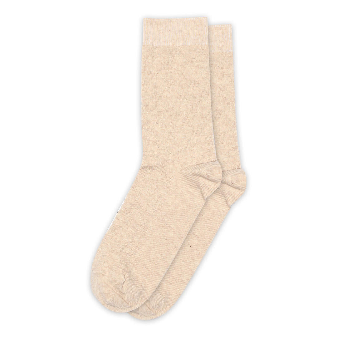 Lara strømper - Beige Melange