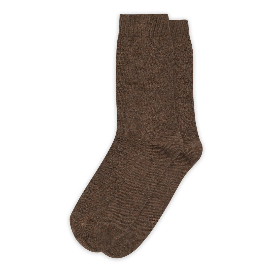 Lara strømper - Brown Melange