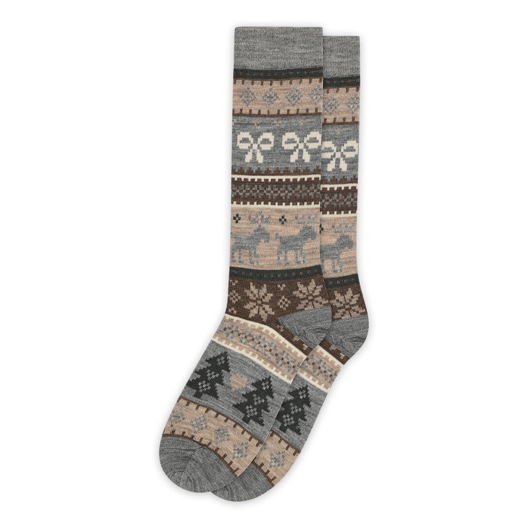 Joy Long strømper - Grey Melange