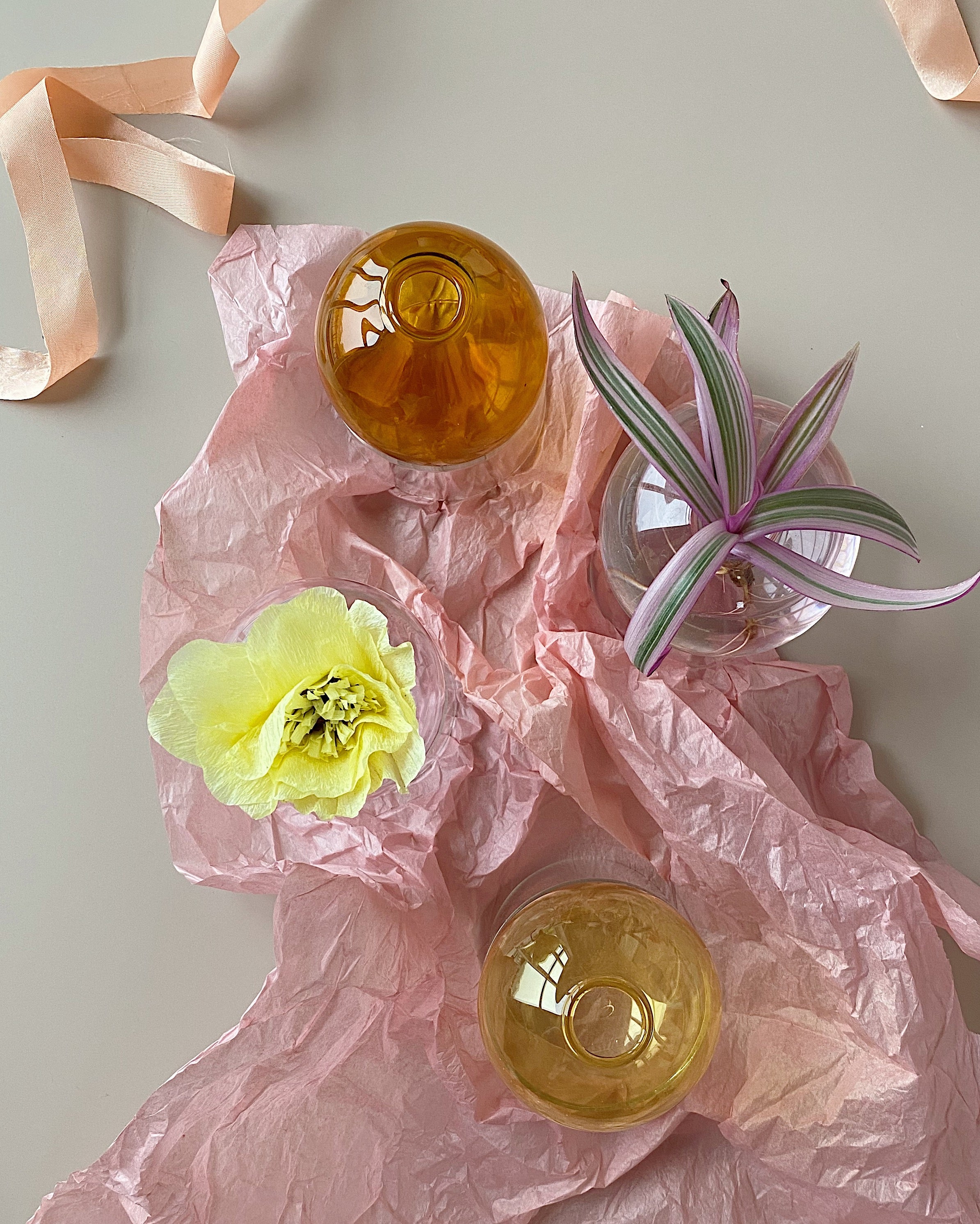 Dahlia Papirblomst - Gul