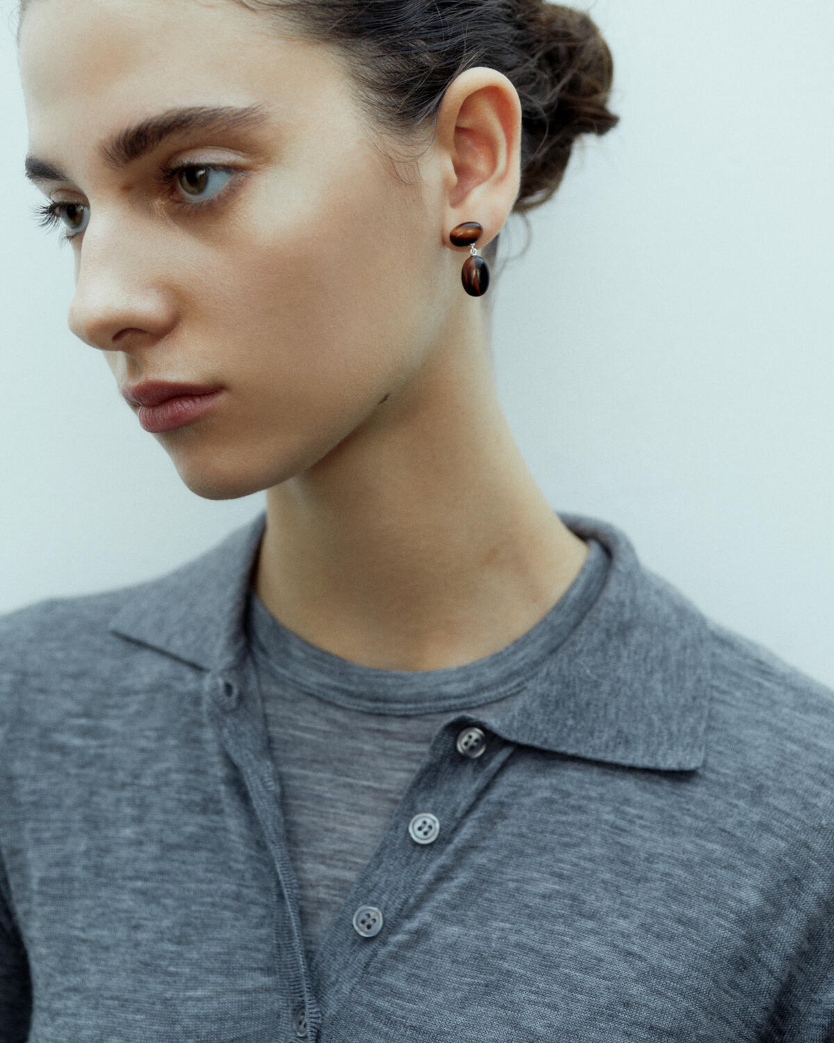 Emberly Stone øreringe - sølv