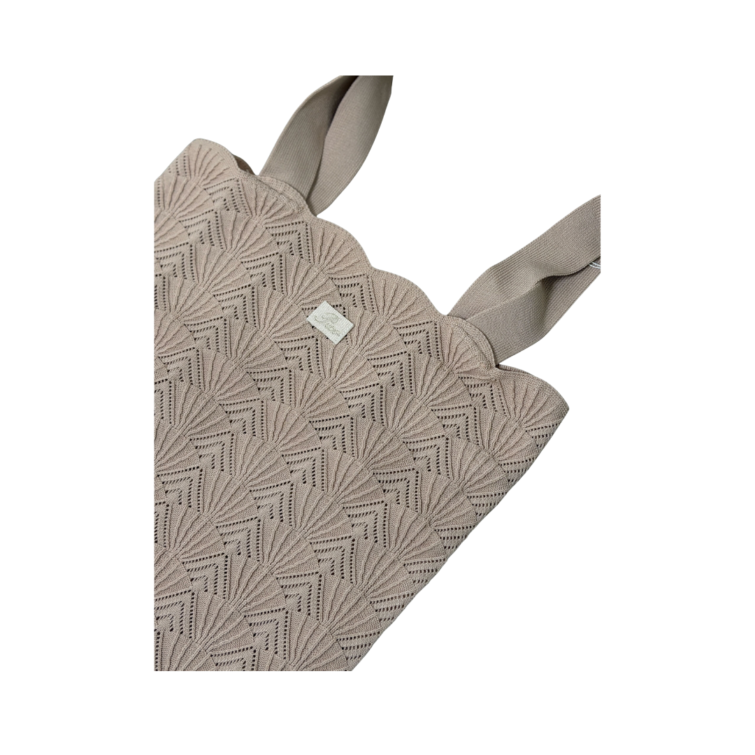 Shelly strikket taske - Oyster Pink