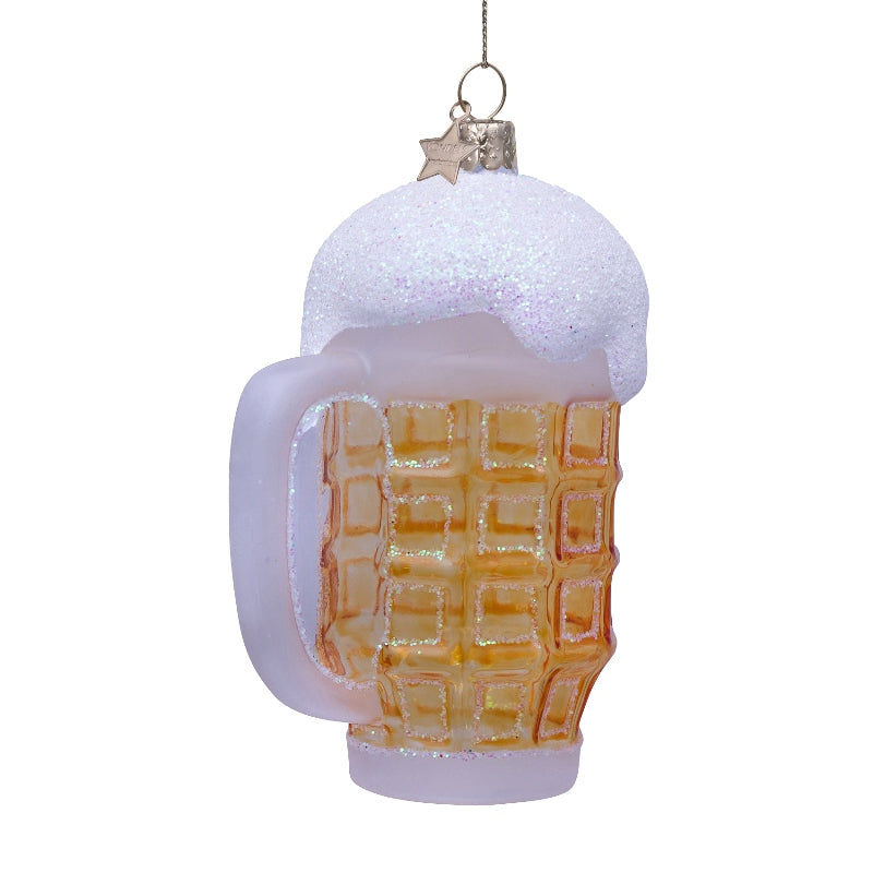 Ølglas juleophæng - H11 cm.