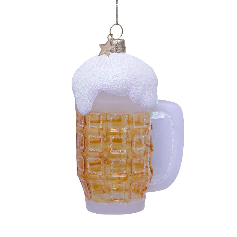 Ølglas juleophæng - H11 cm.