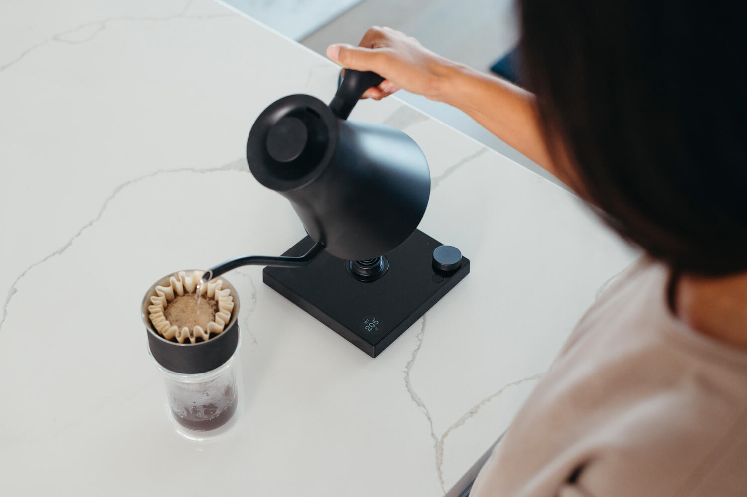 Stagg EKG Pro pour-over elkedel, Matte Black - 0.9L