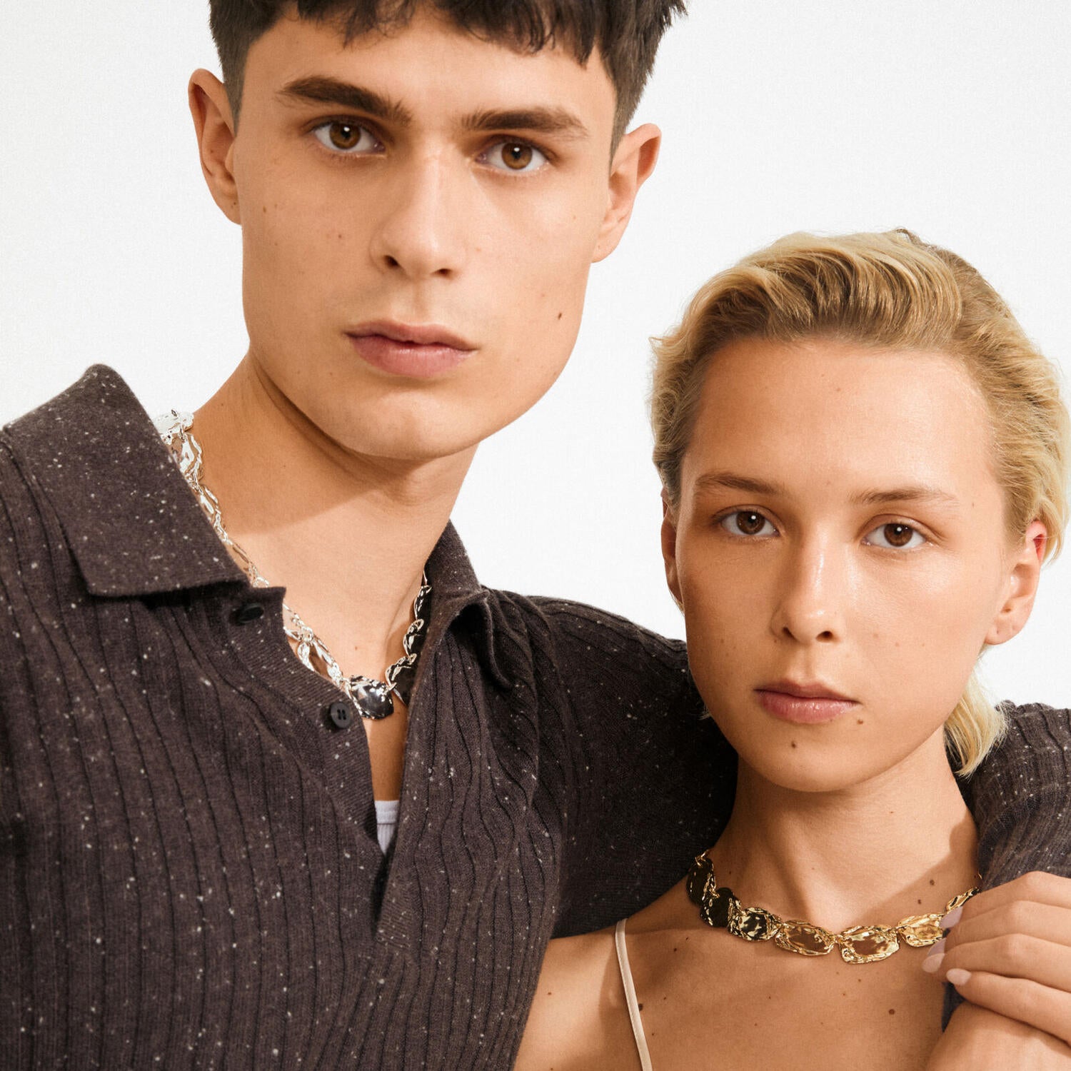 Shift halskæde - sølvbelagt