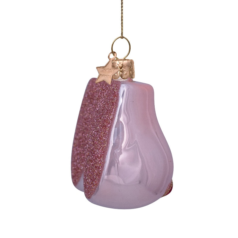 Bryster m. hjerter juleophæng - H7 cm.