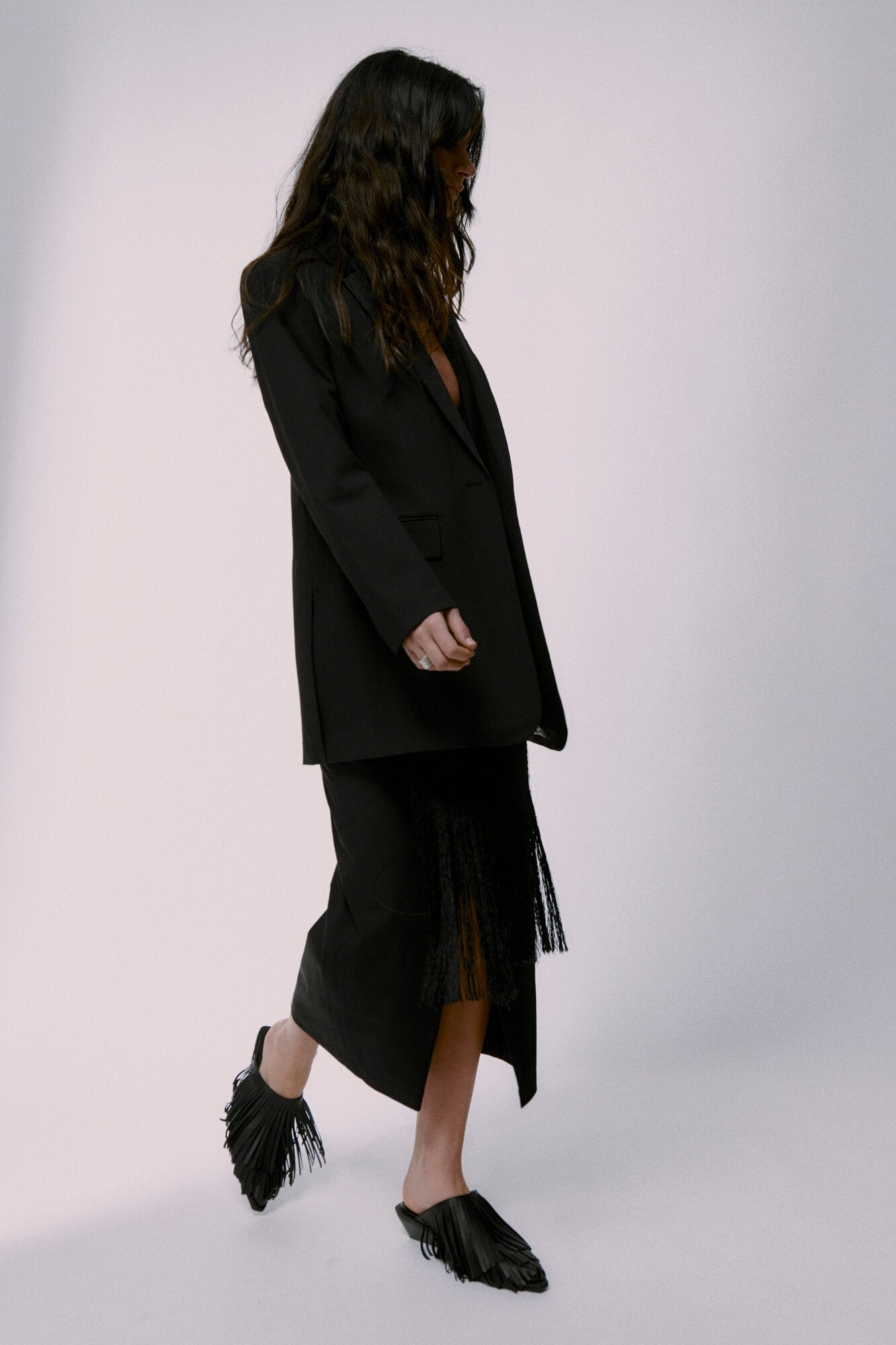 Elton Classic Gab blazer - sort