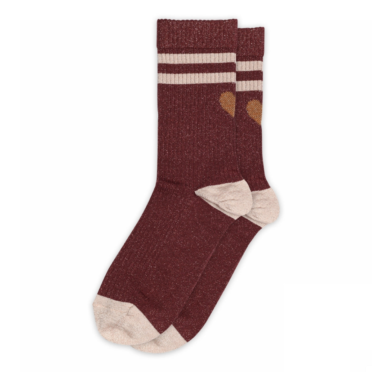 Elga glitter strømper - Wine Red