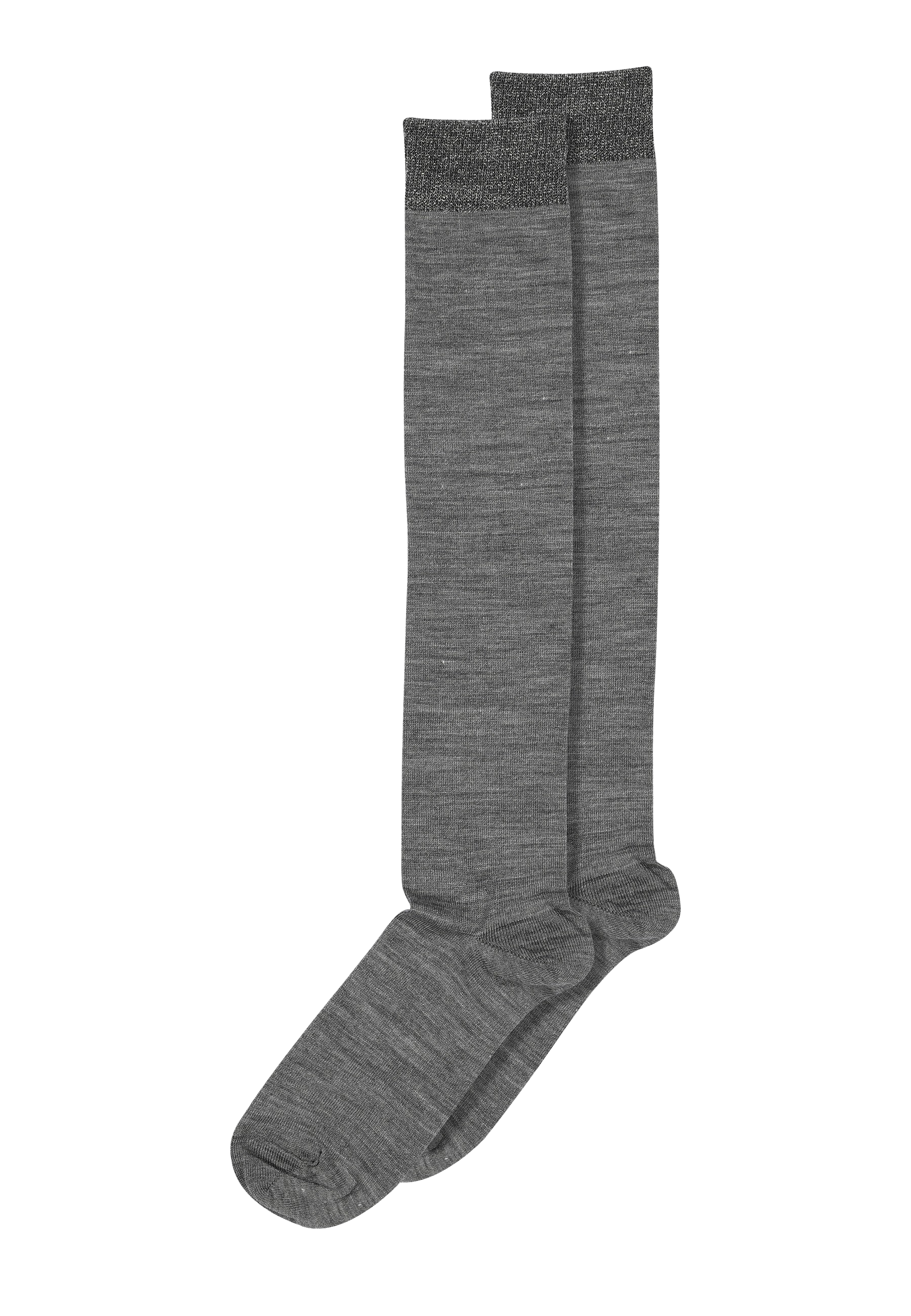 Wool/silk knæstrømper - grå