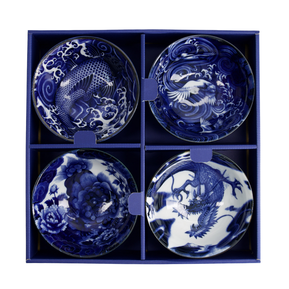 Mixed Japonism skåle gaveæske - 4 stk