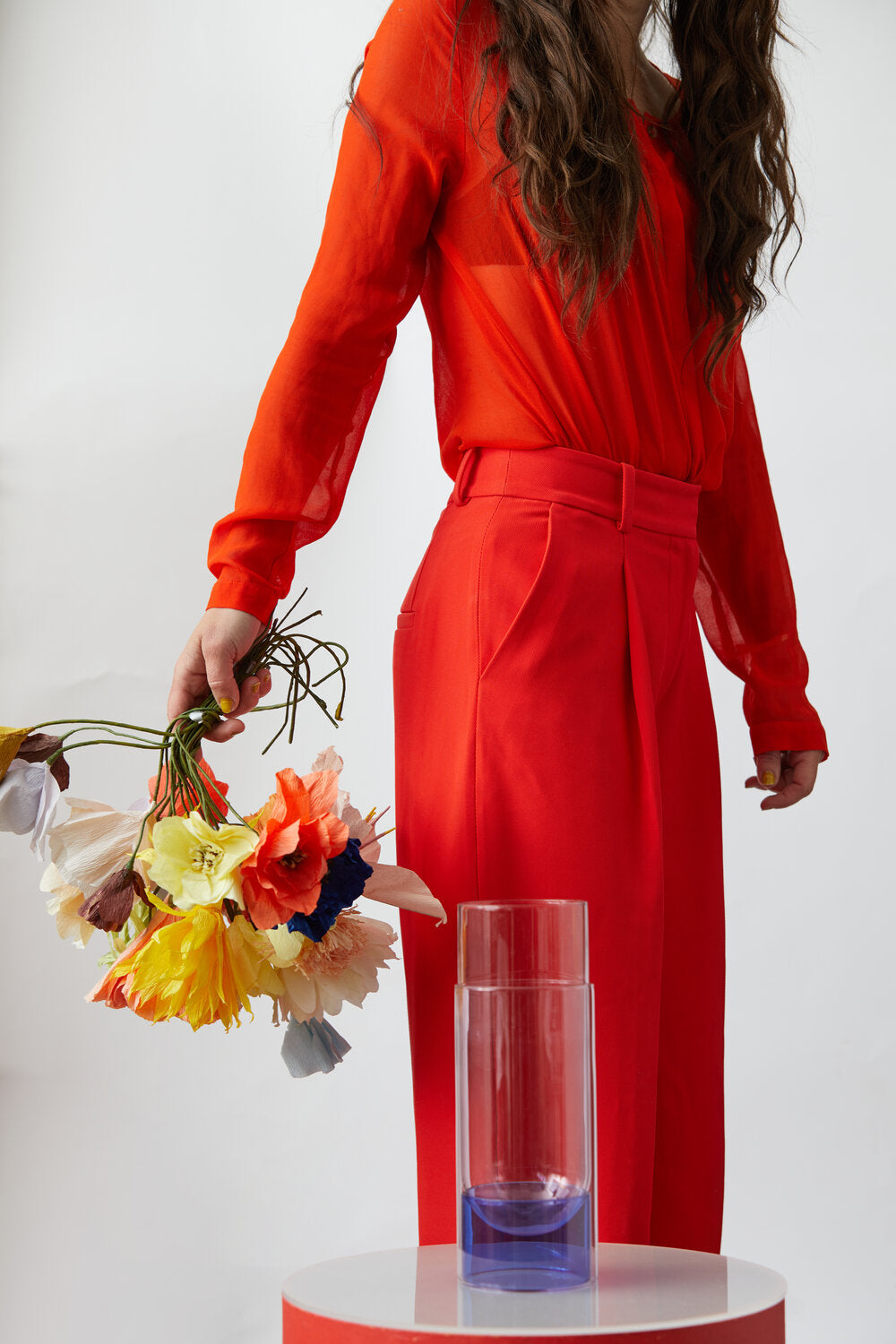 Poppy papirblomst - orange