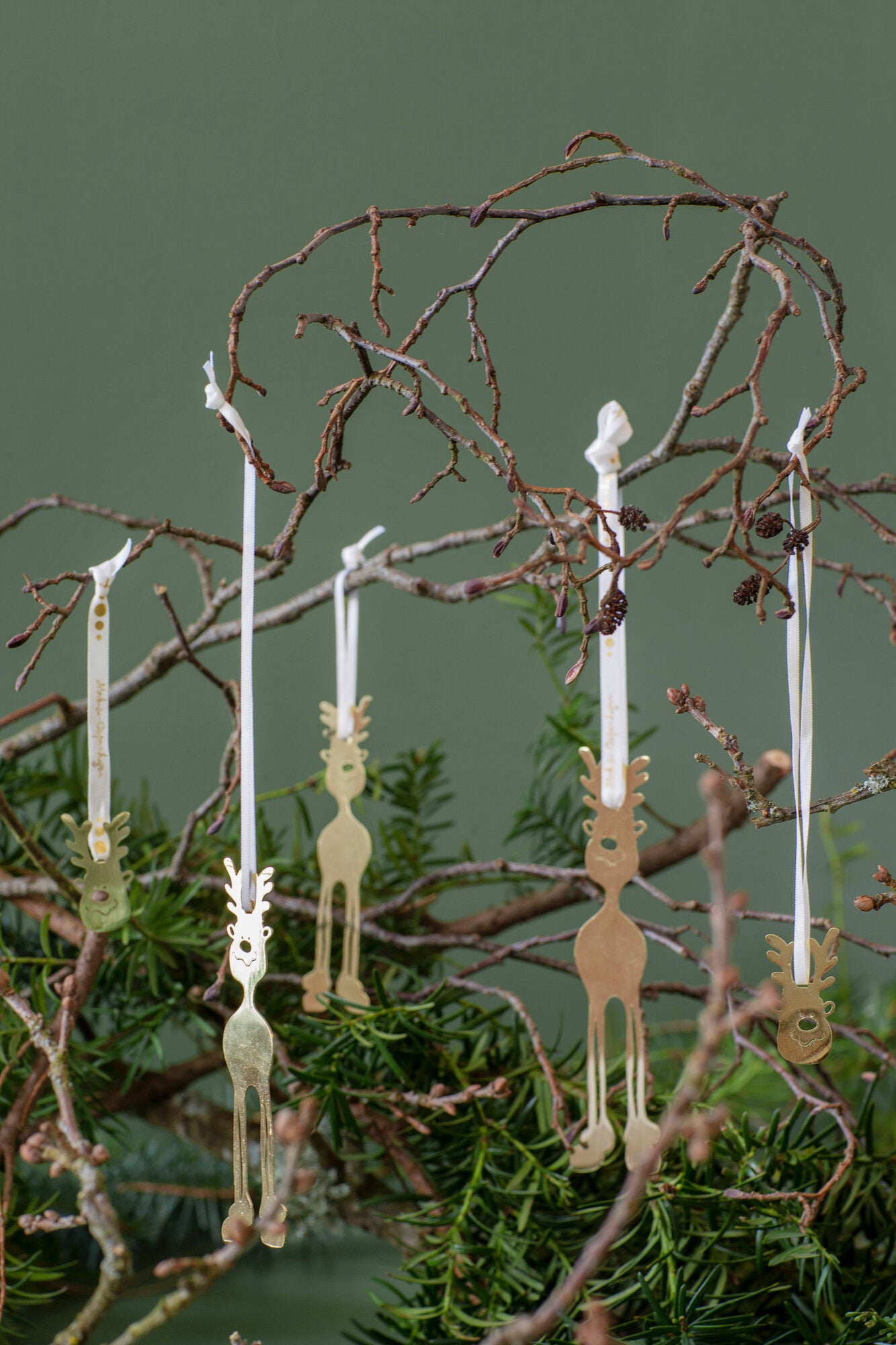 Baby rudolf, ophæng - 4 stk.