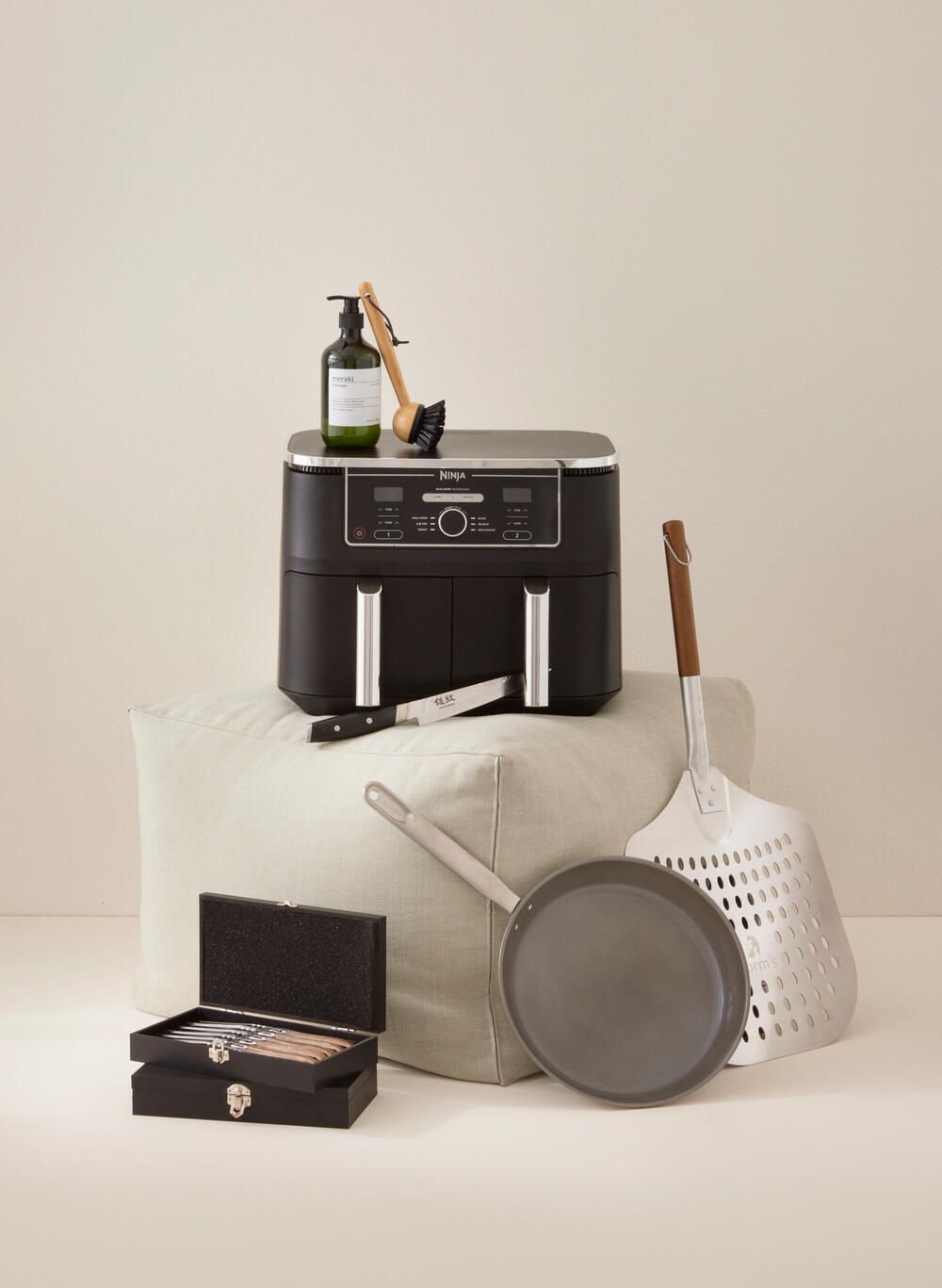 Pizzaspade, aluminium/acacietræ - 65x30,5 cm.