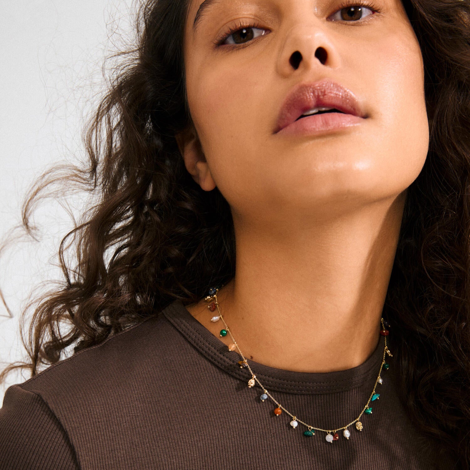 Between halskæde - forgyldt