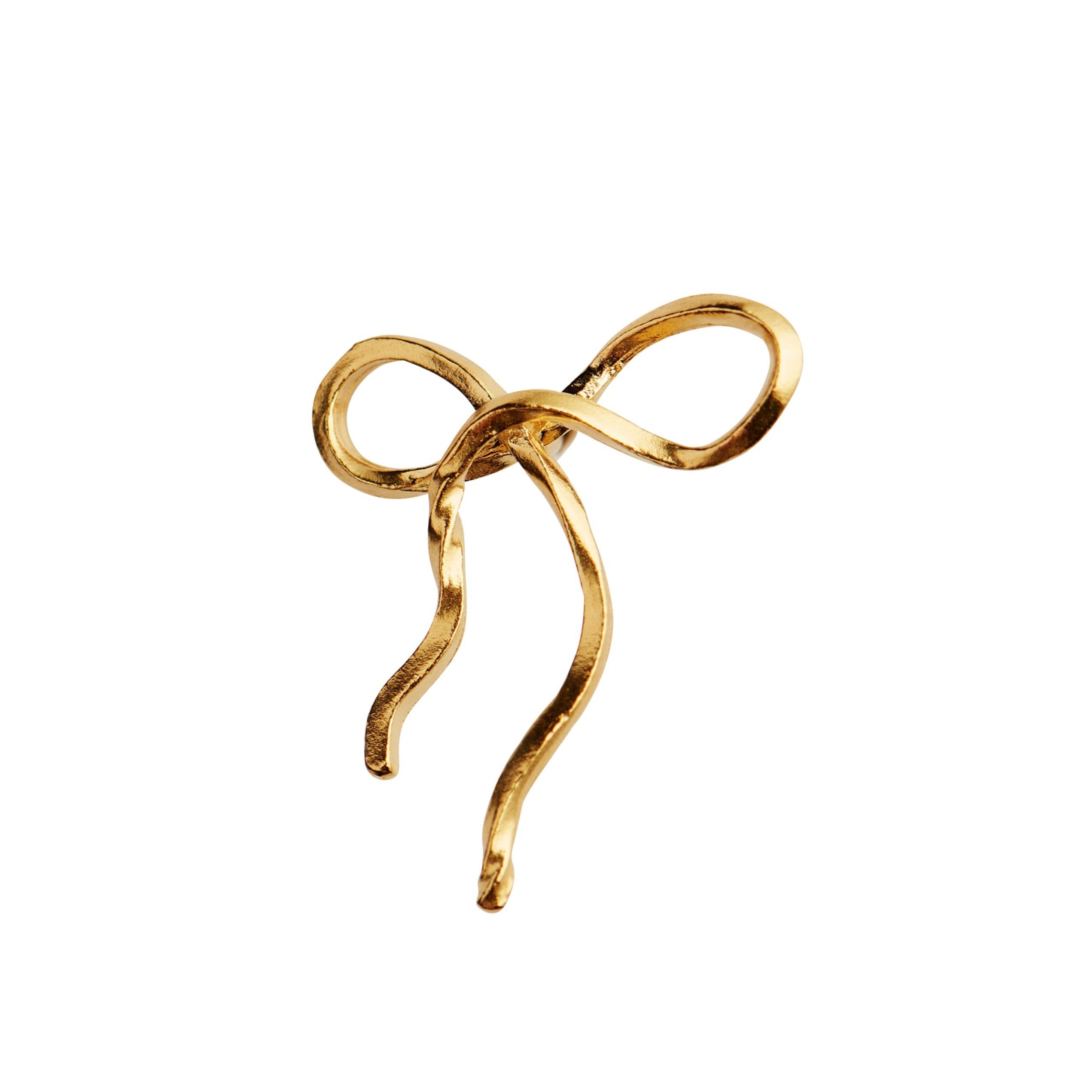 Flow Bow ørering - forgyldt