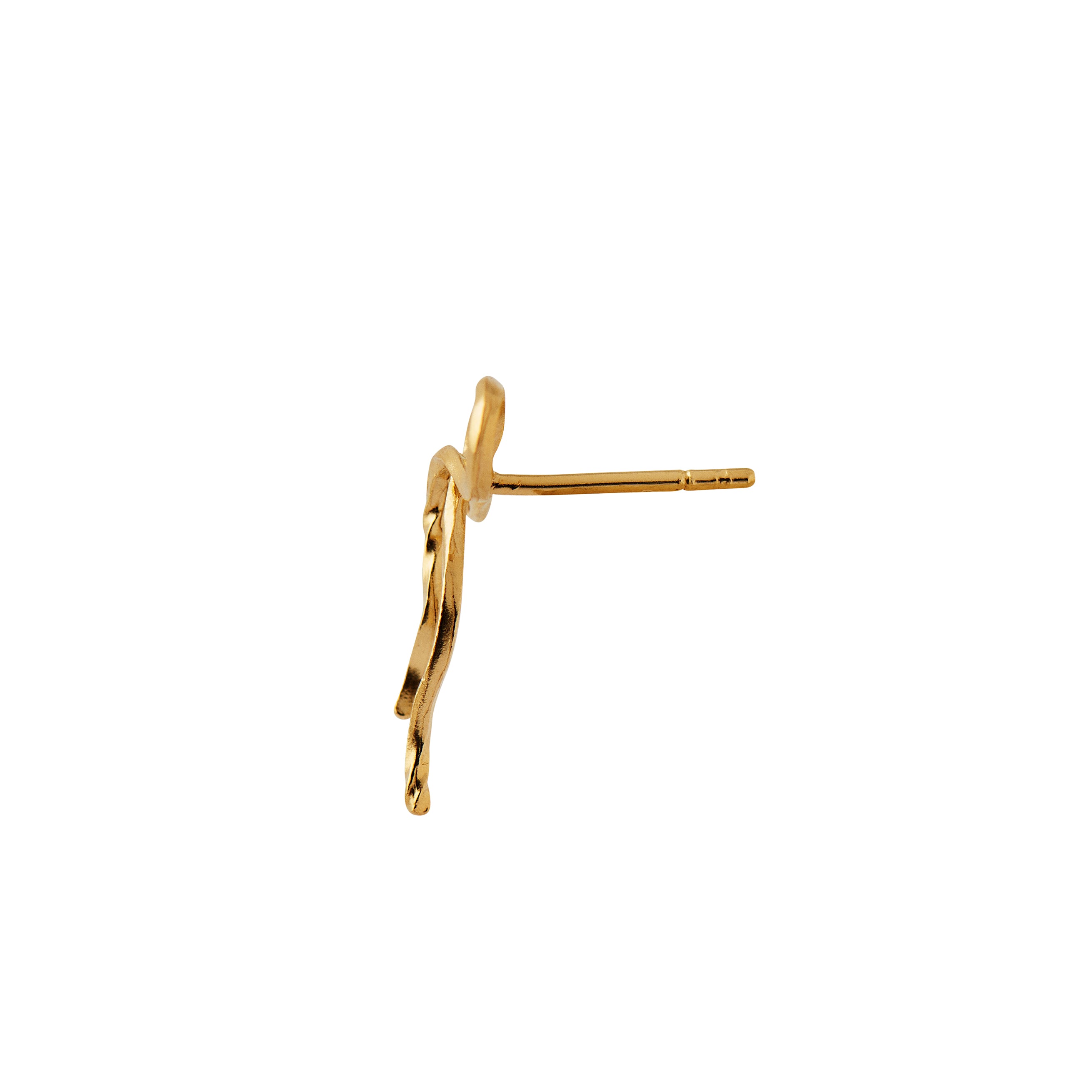 Flow Bow ørering - forgyldt