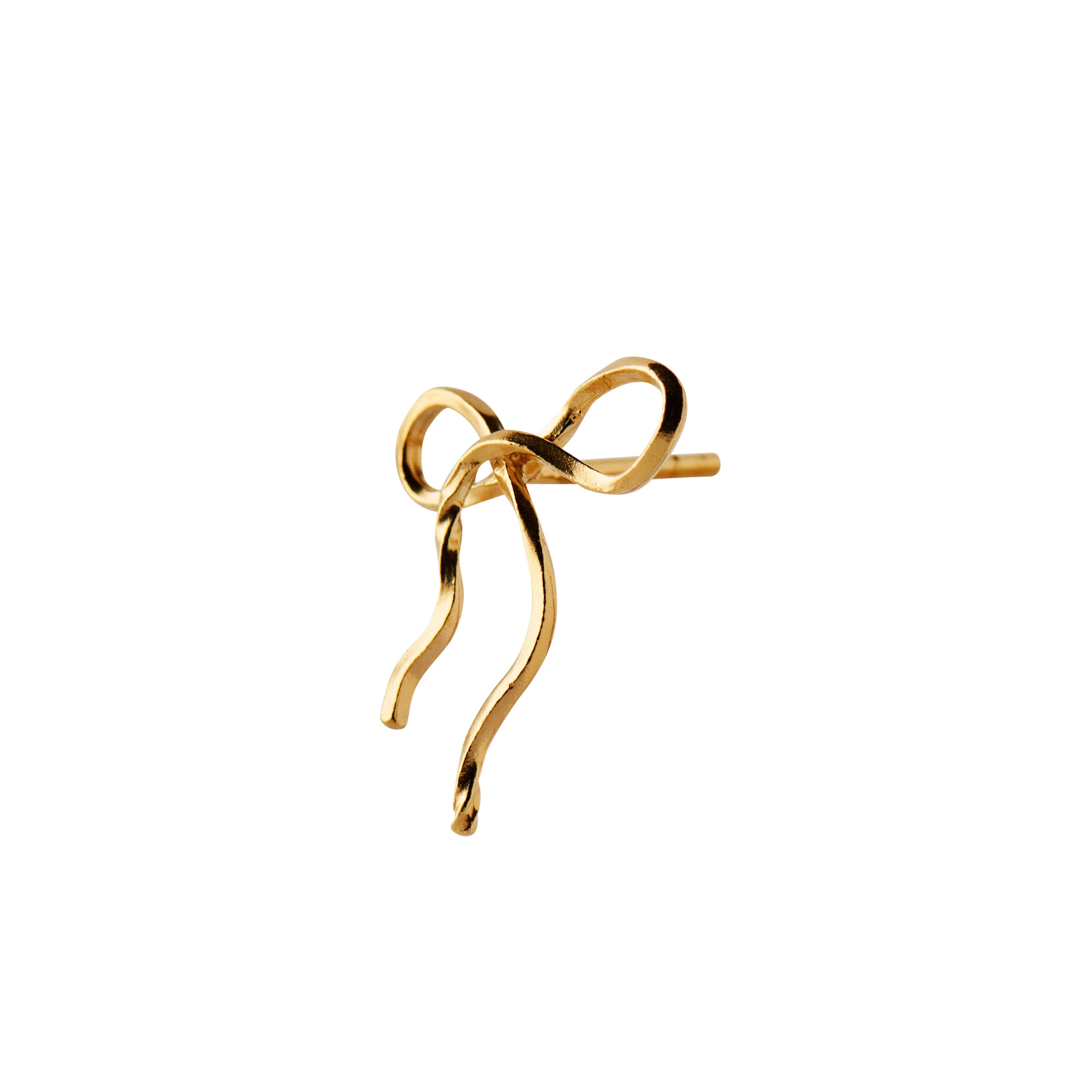 Flow Bow ørering - forgyldt