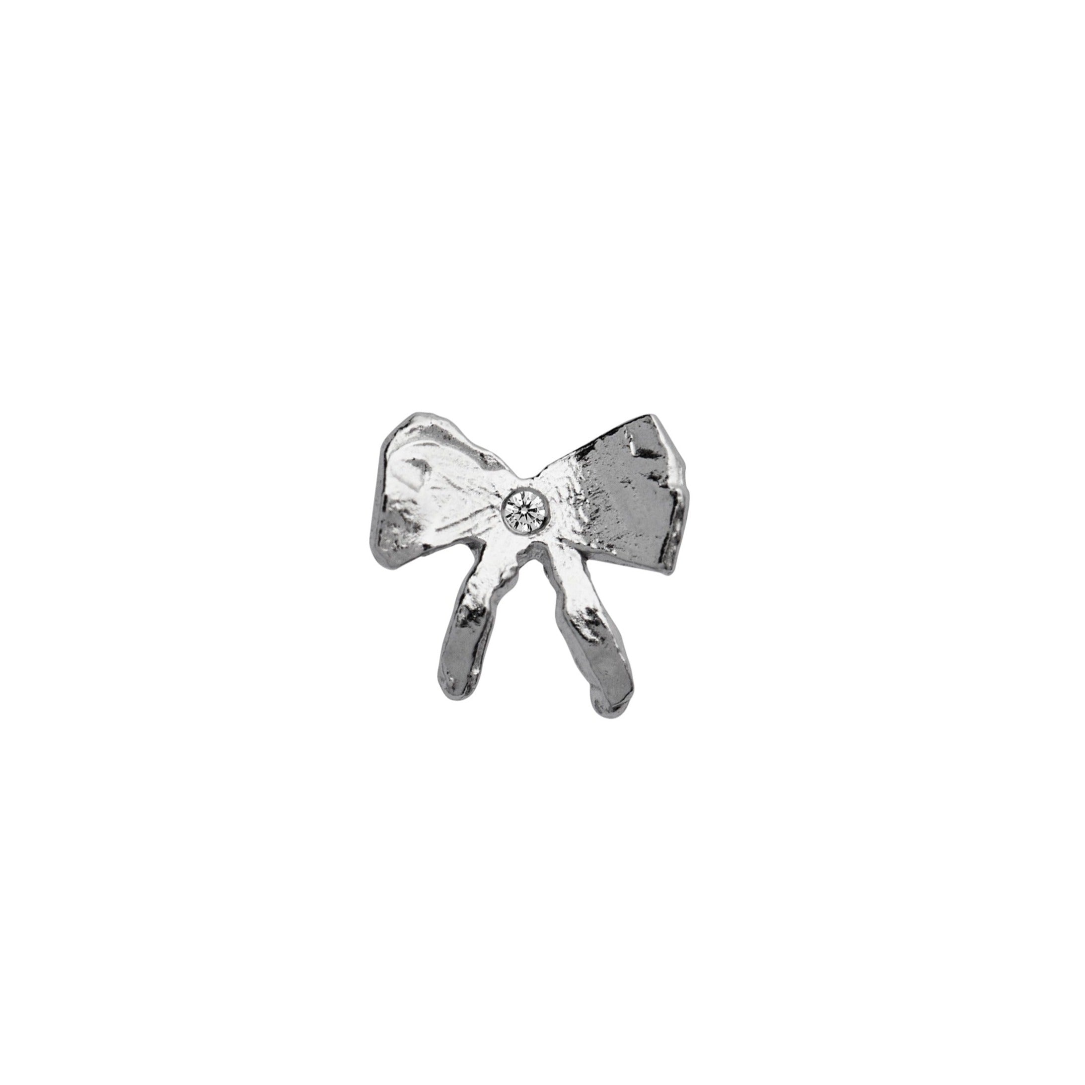 Petit Bow ørering - sølv